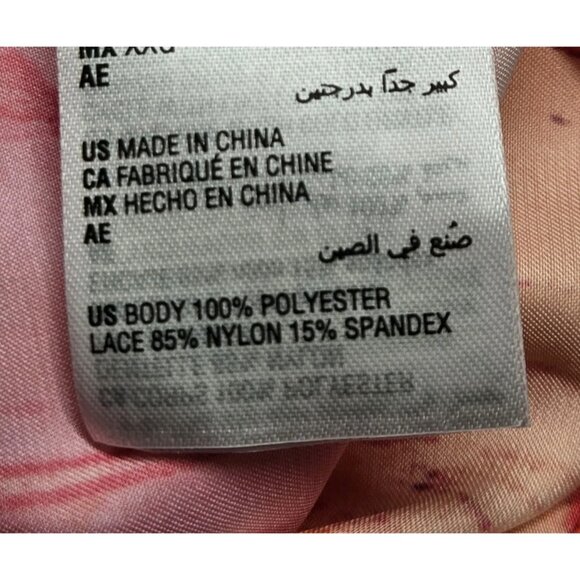 INC Womens XL Marble Multicolor 2 Piece Lace Trim Cami Shorts Pajama Set - Picture 6 of 7